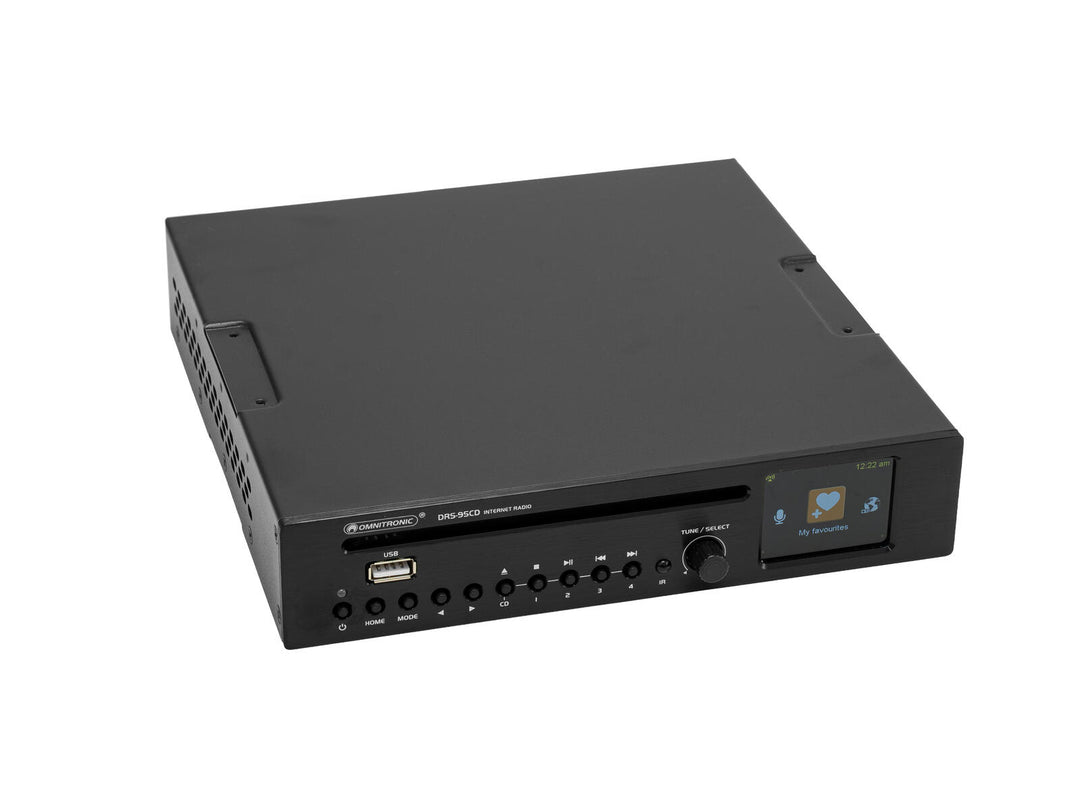 OMNITRONIC DRS-95CD internettradio med DAB+, Bluetooth og CD-spiller