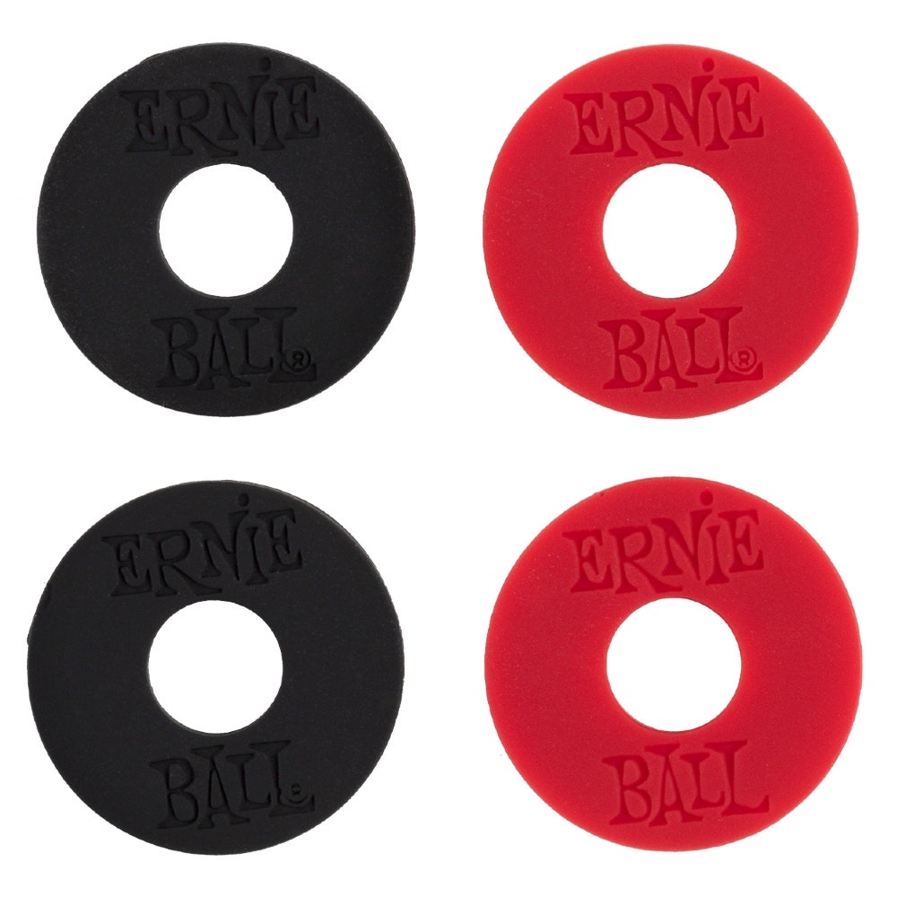 Ernie Ball 4603 Stroppblokker, Svart & Rød, 4 stk
