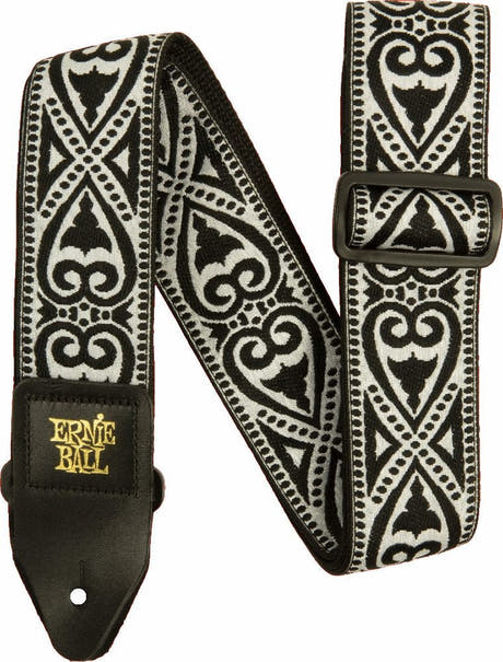 Ernie Ball Svart Hjerte Jacquard Stropp - 5345