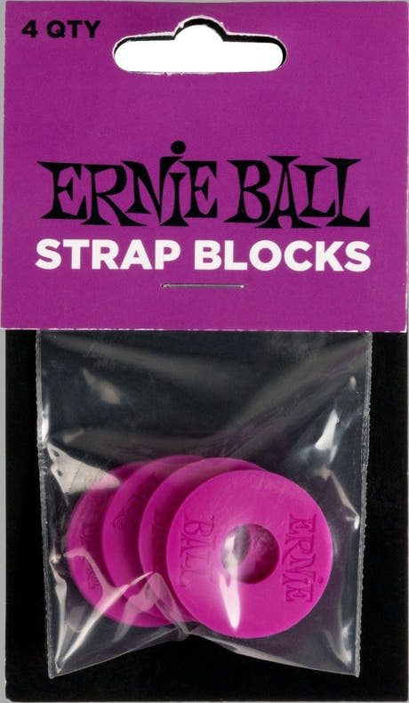 Ernie Ball 5618 Strap Blocks, lilla, 4 stk.