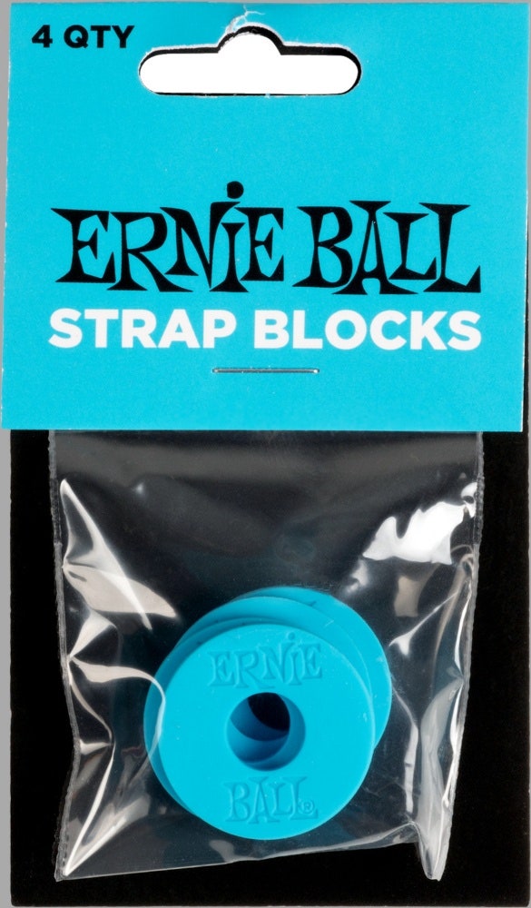 Ernie Ball 5619 Strap Blocks, blå, 4 stk.