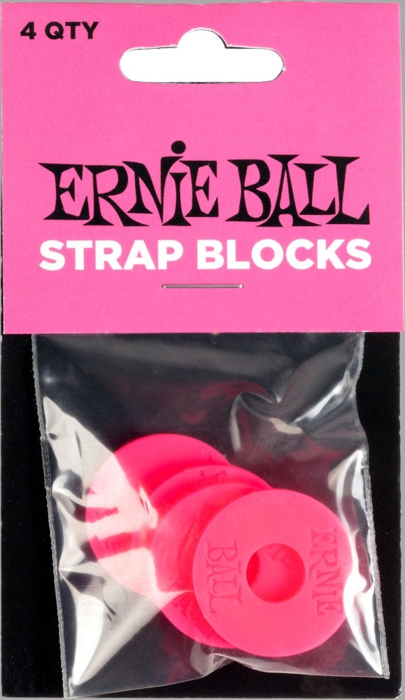 Ernie Ball 5623 Strap Blocks, rosa, 4 stk.