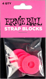 Ernie Ball 5623 Strap Blocks, rosa, 4 stk.