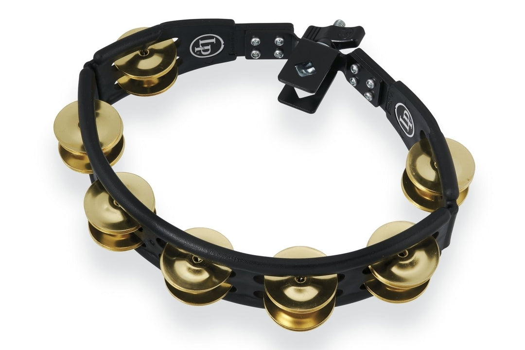 Latin Percussion tamburin Cyclops monterbar - messingbjeller, svart (LP175)