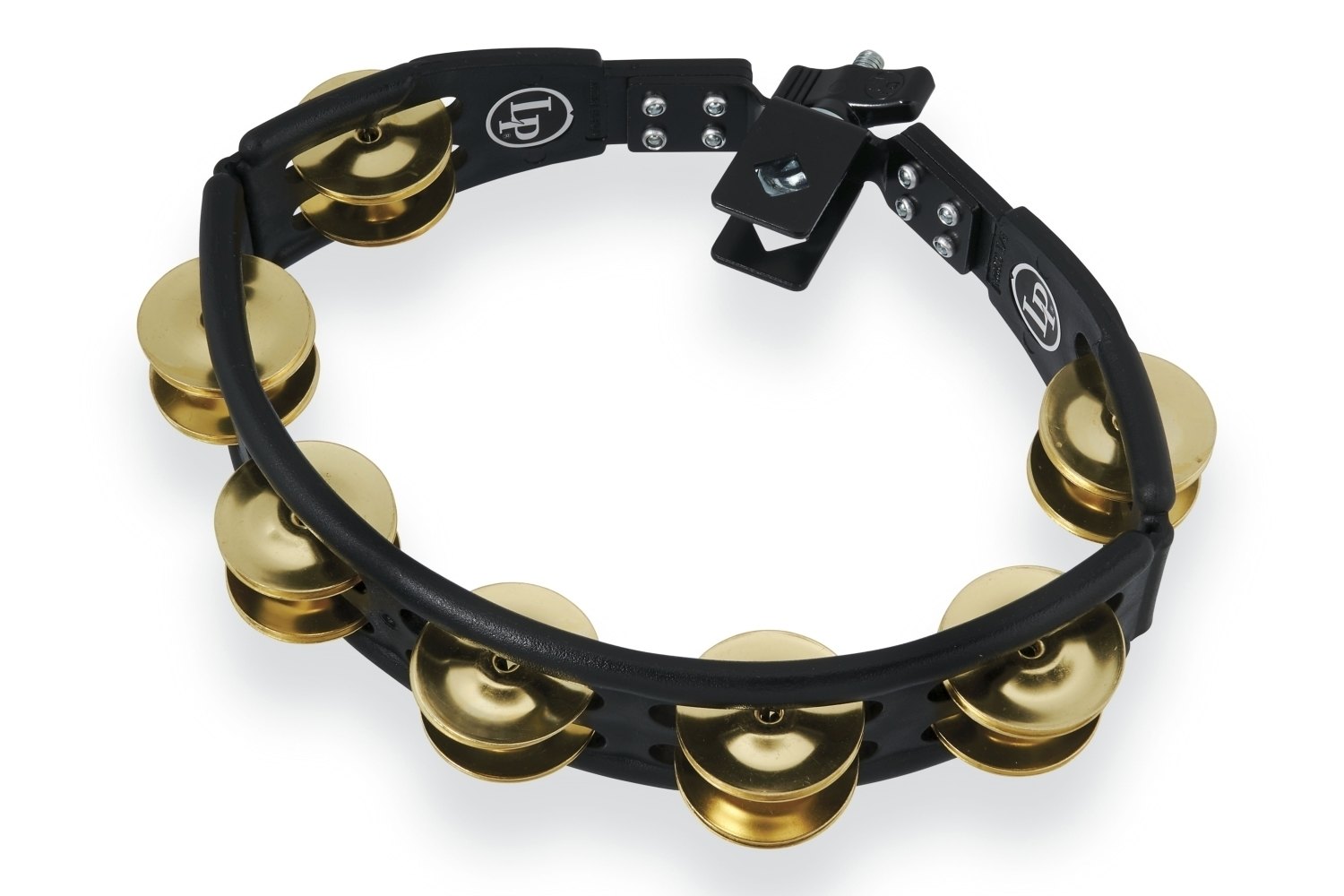 Latin Percussion tamburin Cyclops monterbar - messingbjeller, svart (LP175)
