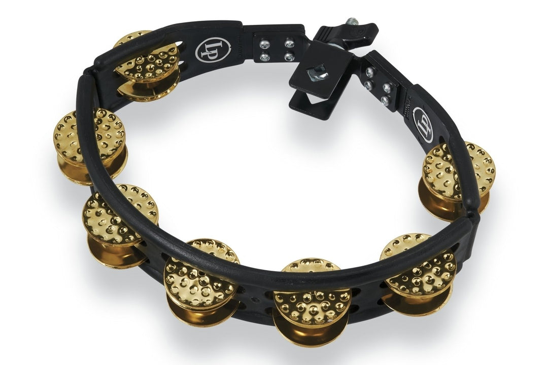 Latin Percussion tamburin Cyclops monterbar - preget messing, svart (LP179)