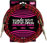 Ernie Ball 6394 Instrumentkabel 3 M (10 ft) - Svart & Rød