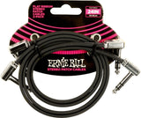 Ernie Ball-6406 Stereo (TRS) flat patchkabel, 60 cm. 2-pakning