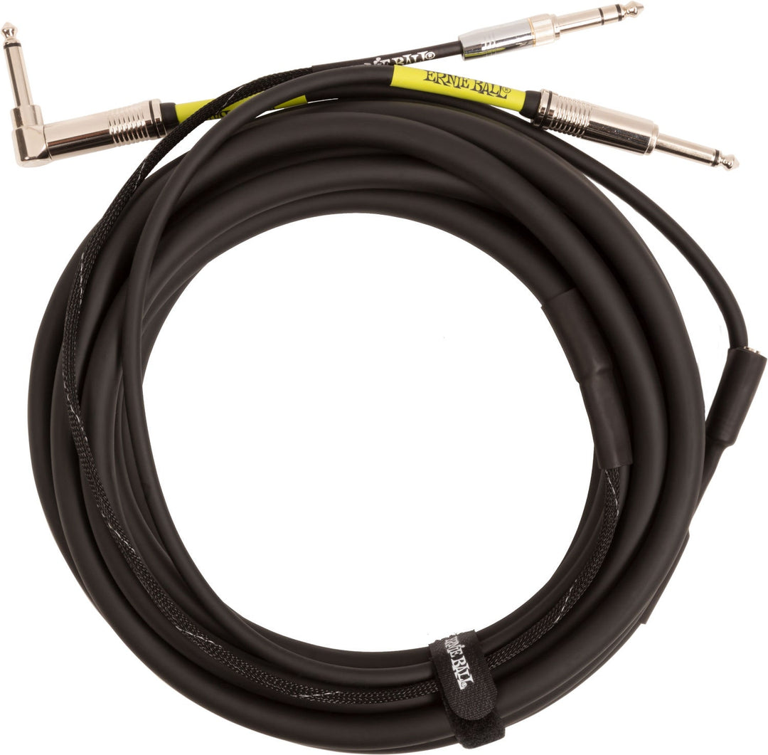 Ernie Ball 6411 Instrument/Hodetelefonkabel 5,4M. Svart