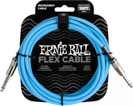 Ernie Ball 6412 FLEX Instrumentkabel 3m - Blue