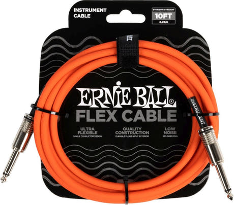 Ernie Ball 6416 FLEX Instrumentkabel 3m - Oransje