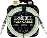 Ernie Ball 6436 FLEX instrumentkabel 3 m - selvlysende