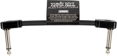 Ernie Ball 6438 Flex Patchkabel Svart, 7,5cm