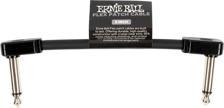 Ernie Ball 6438 Flex Patchkabel Svart, 7,5cm