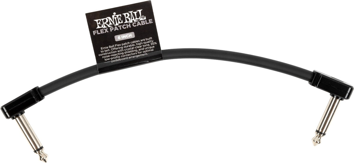 Ernie Ball 6439 Flex Patch-kabel svart 15 cm