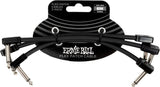 Ernie Ball 6444 Flex Patchkabel Svart 15cm 3-pakning
