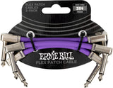 Ernie Ball 6451 Flex Patchkabel Lilla 7,5cm 3-pakning