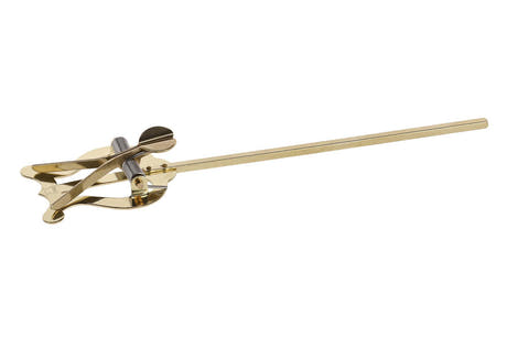 GEWA lyra, gul messing, 2 noteklemmer, skaft 14 cm