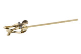 GEWA lyra, gul messing, 2 noteklemmer, skaft 14 cm