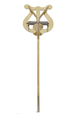 GEWA lyra, gul messing, 2 noteklemmer, skaft 14 cm