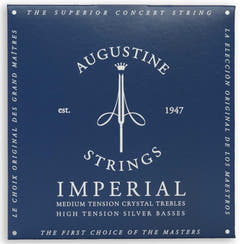 Augustine strenger for klassisk gitar Imperial Crystal Nylon medium - Sett Imperial Blue (medium/high)