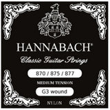 Hannabach 875MT G3 kromomviklet til klassisk gitar, medium tension