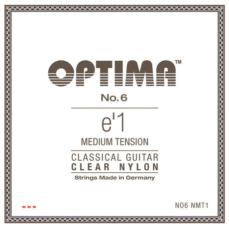 Optima No. 6 E1 klassisk gitarstreng, nylon, medium tension