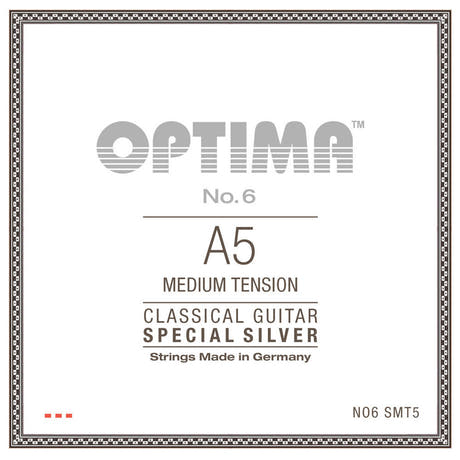 Optima No. 6 A5 klassisk gitarstreng, forsølvet, medium tension
