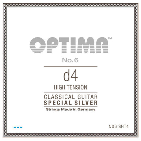 Optima No. 6 D4 klassisk gitarstreng, forsølvet, High tension