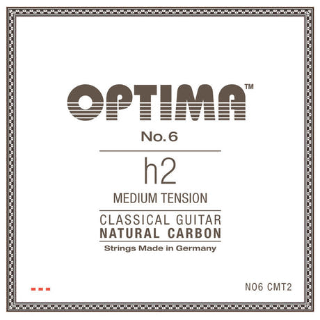 Optima No. 6 H/B2 klassisk gitarerstreng, karbon, medium tension