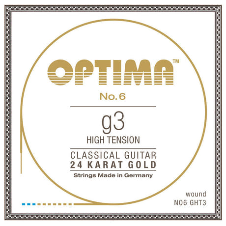 Optima No. 6 G3 klassisk gitarstreng, forgylt, høy spenning