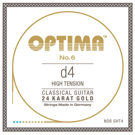 Optima No. 6 D4 klassisk gitarstreng, forgylt, high tension
