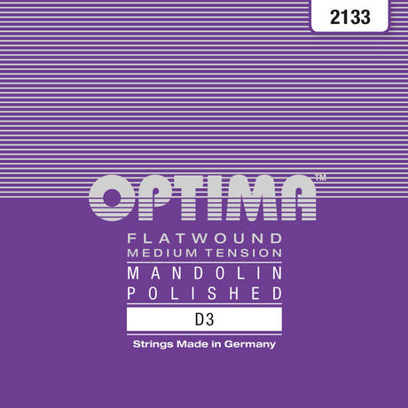 Optima 2133 mandolinstreng D .020w, Flatwound (par)