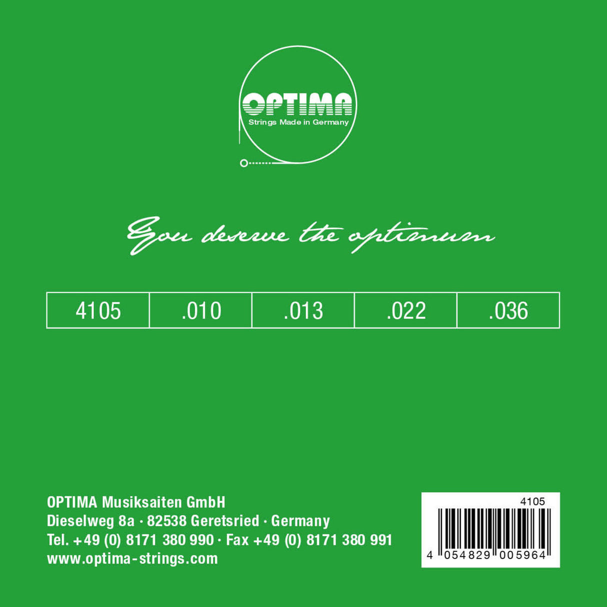 Optima strenger for mandolin – sett (4105)