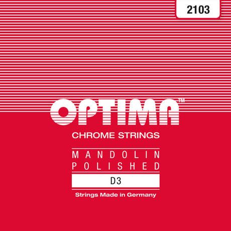 Optima 2103 mandolinstreng D .023w, polert krom