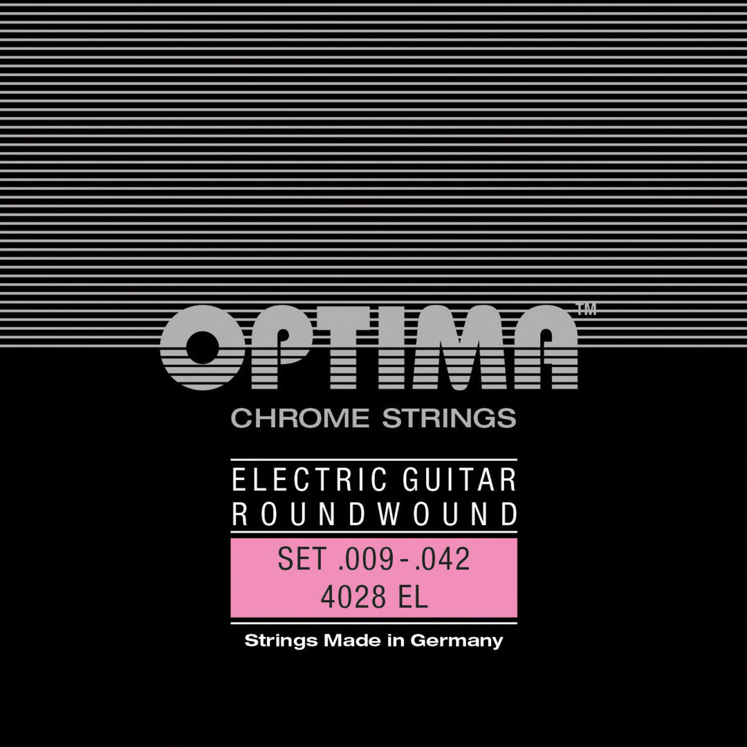 Optima strenger for el-gitar Chrome strings roundwound - sett (4028EL)