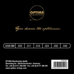 Optima strenger for elgitar Gold strings rundspunnet - Sett (2028BM)