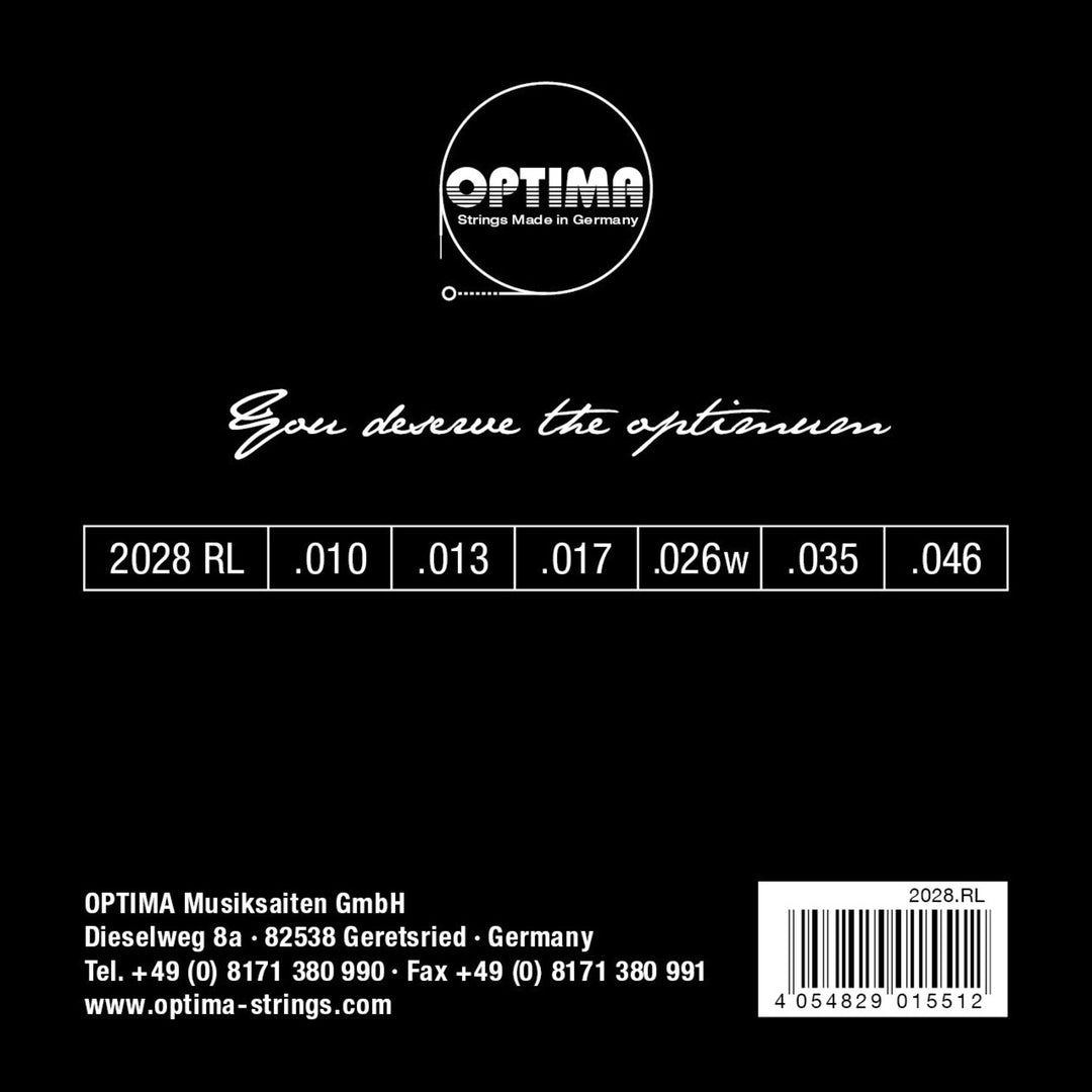 Optima-strenger til E-gitar Gold strings round wound – sett (2028 RL)