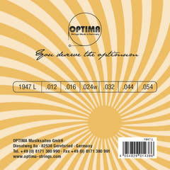 Optima strenger til el-gitar Jazz Swing Krom Round Wound - Sett (1947L)