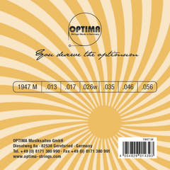 Optima strenger til el-gitar Jazz Swing Krom Round Wound - Sett (1947M)