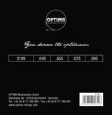 Optima E-bass-strenger Gold Strings rundviklede lang skala – sett 4-strengers lett (2199L)