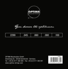 Optima E-bass-strenger Gold Strings rundviklede lang skala – sett 4-strengers reg-light (2299L)