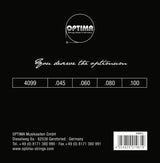 Optima E-bass-strenger Chrome Strings Flat Wound medium scale - Sett (4099M)