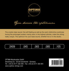 Optima E-bass-strenger Unique studio golden strings - 4-str. short sc (2409S)
