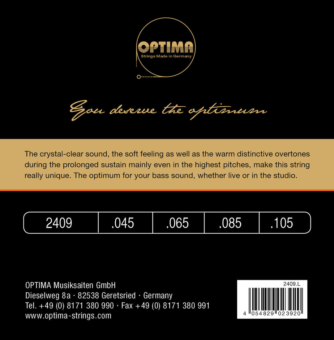 Optima E-bass-strenger Unique studio golden strings - 4-str. super long sc. (2409SL)