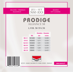 Savarez strenger til klassisk Gitarer Prodige 38 Barne-Gitarer - 1/8-1/2 Carbon (500 AXS)