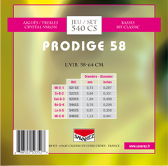 Savarez strenger til klassisk gitar Prodige 38 barnegitar - 3/4-7/8 Nylon (540 CS)