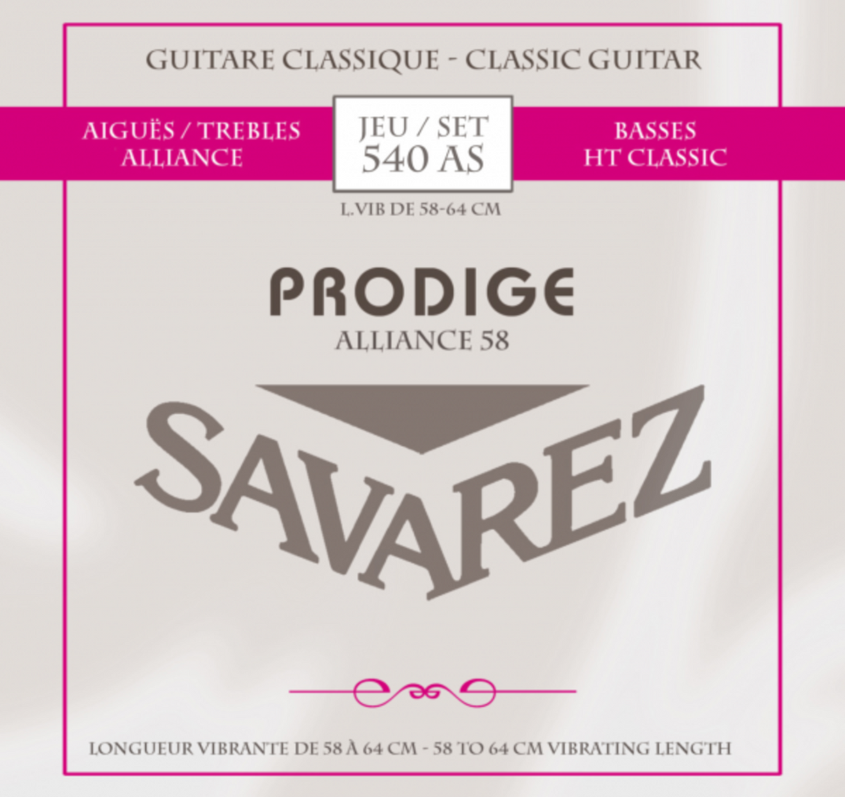 Savarez strenger til klassisk Gitarer Prodige 38 Barne-Gitarer - 3/4-7/8 Carbon (540AS)