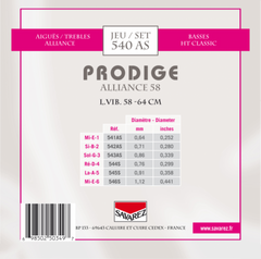 Savarez strenger til klassisk Gitarer Prodige 38 Barne-Gitarer - 3/4-7/8 Carbon (540AS)