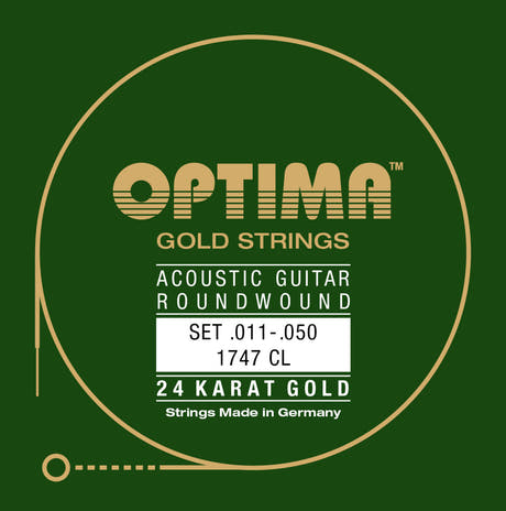 Optima strenger for akustiske Gitarer gullstrenger - sett (1747CL)